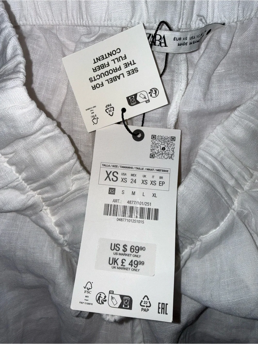 Zara 100% linen